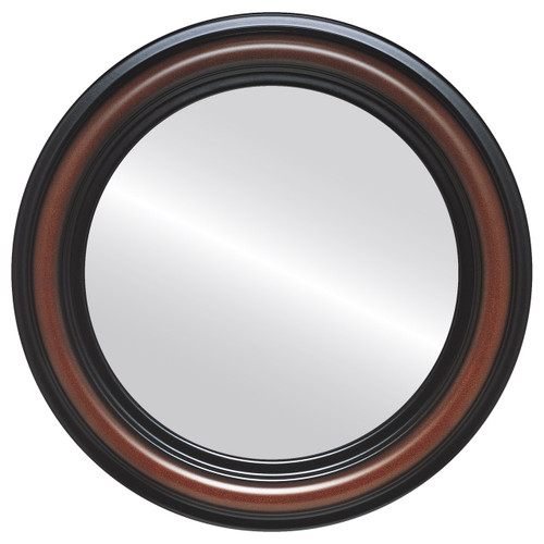 Flat Mirror - Philadelphia Circle Frame - Rosewood Flat Mirror - Philadelphia Circle Frame - Rosewood