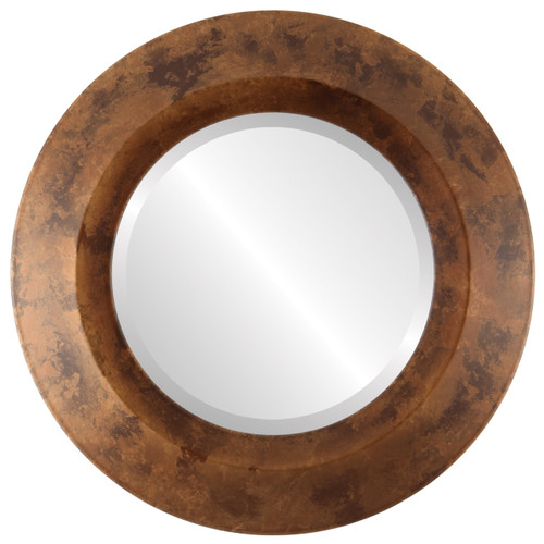 Beveled Mirror - Veneto Round Frame - Venetian Gold