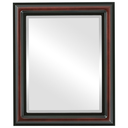 Beveled Mirror - Philadelphia Rectangle Frame - Rosewood