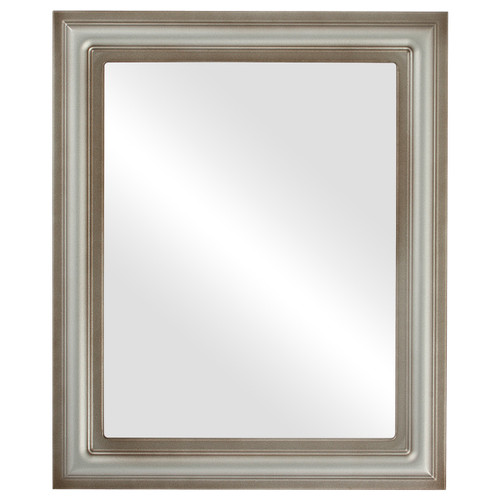 Flat Mirror - Philadelphia Rectangle Frame - Silver Shade Flat Mirror - Philadelphia Rectangle Frame - Silver Shade