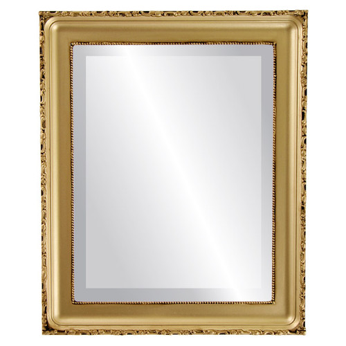 Beveled Mirror - Kensington Rectangle Frame - Gold Spray