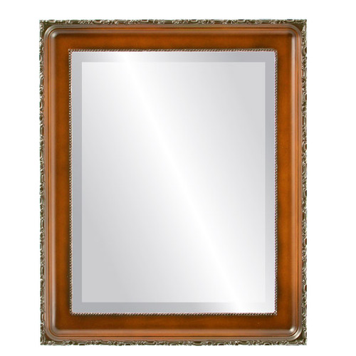 Beveled Mirror - Kensington Rectangle Frame - Walnut