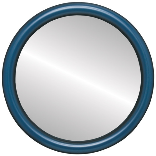 Flat Mirror - Pasadena Circle Frame - Royal Blue