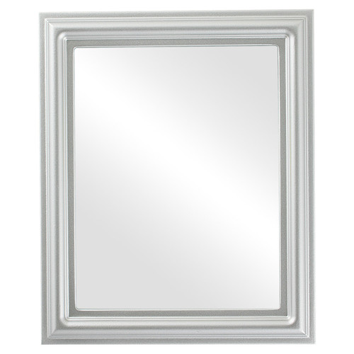 Flat Mirror - Philadelphia Rectangle Frame - Silver Spray