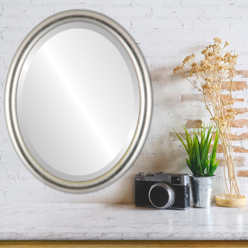 Lifestyle - Pasadena Oval Frame - Silver Leaf with Brown Antique