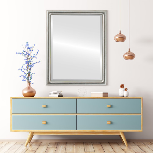 Lifestyle 2 - Pasadena Rectangle Frame - Silver Leaf with Brown Antique Lifestyle 2 - Pasadena Rectangle Frame - Silver Leaf with Brown Antique