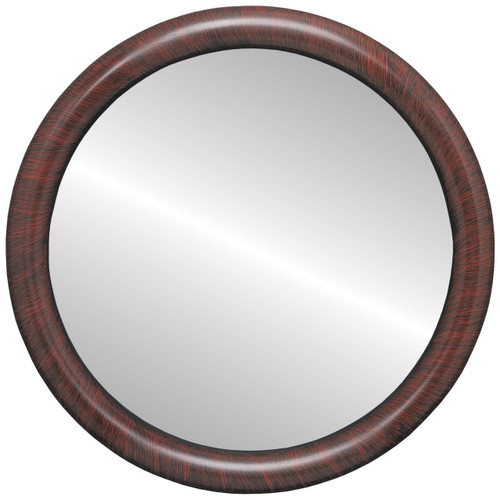 Flat Mirror - Pasadena Circle Frame - Vintage Cherry