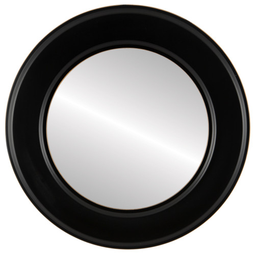 Flat Mirror - Marquis Circle Frame - Matte Black Flat Mirror - Marquis Circle Frame - Matte Black