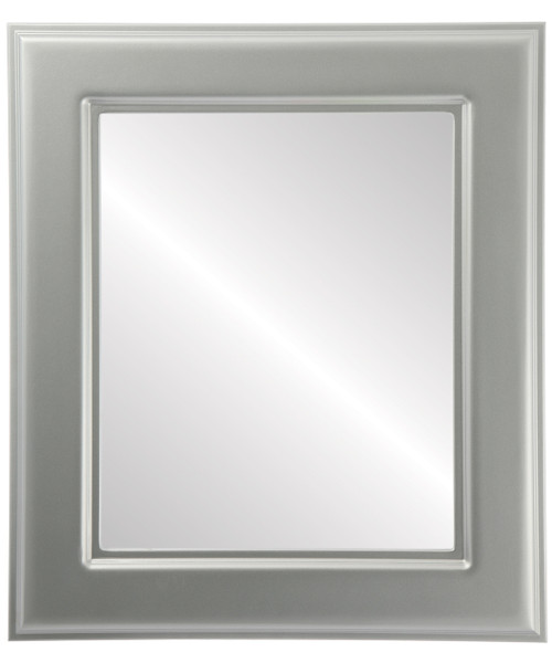 Flat Mirror - Marquis Rectangle Frame - Bright Silver Flat Mirror - Marquis Rectangle Frame - Bright Silver