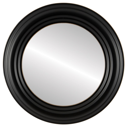 Flat Mirror - Regalia Circle Frame - Rubbed Black Flat Mirror - Regalia Circle Frame - Rubbed Black