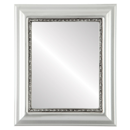 Flat Mirror - Chicago Rectangle Frame - Silver Spray Flat Mirror - Chicago Rectangle Frame - Silver Spray