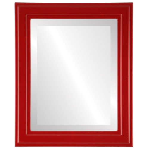 Beveled Mirror - Wright Rectangle Frame - Holiday Red