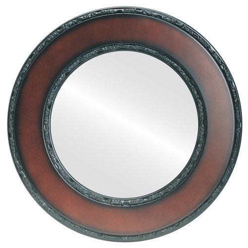 Flat Mirror - Paris Circle Frame - Walnut Flat Mirror - Paris Circle Frame - Walnut