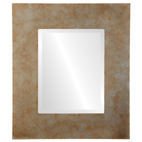 Beveled Mirror - Tribeca Rectangle Frame - Burnished Silver