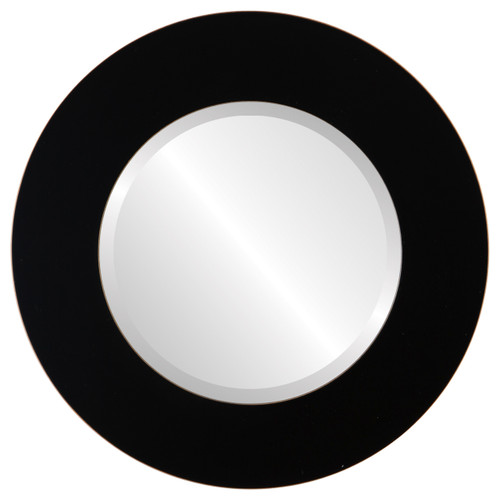 Beveled Mirror - Ashland Round Frame - Rubbed Black