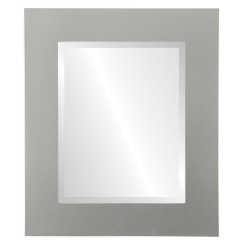 Beveled Mirror - Ashland Rectangle Frame - Bright Silver