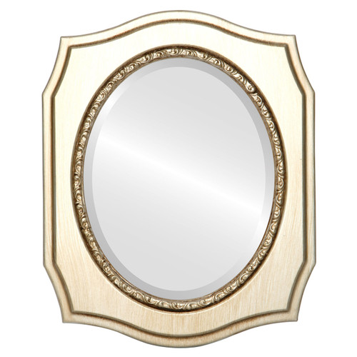 Beveled Mirror - San Francisco Oval Frame - Silver