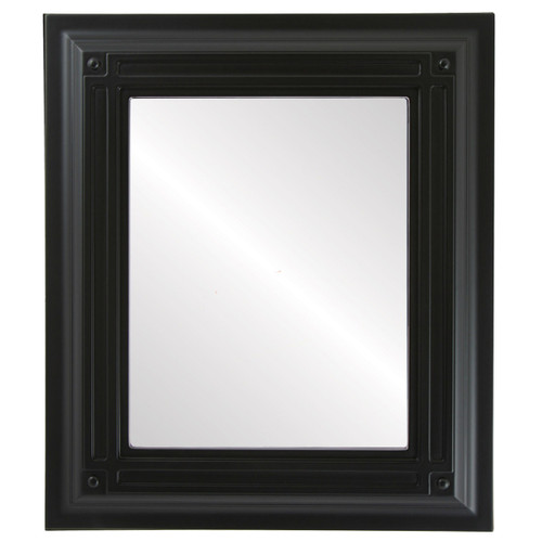 Beveled Mirror - Imperial Rectangle Frame - Matte Black