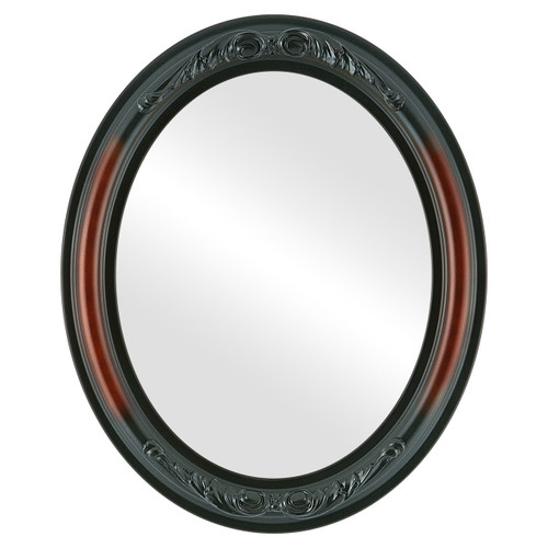 Flat Mirror - Florence Oval Frame - Rosewood Flat Mirror - Florence Oval Frame - Rosewood