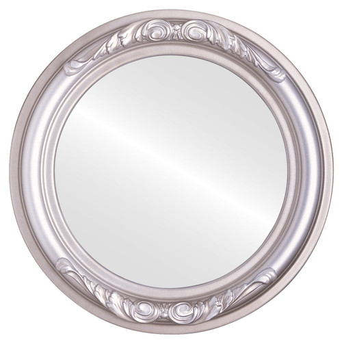 Flat Mirror - Florence Circle Frame - Silver Shade Flat Mirror - Florence Circle Frame - Silver Shade