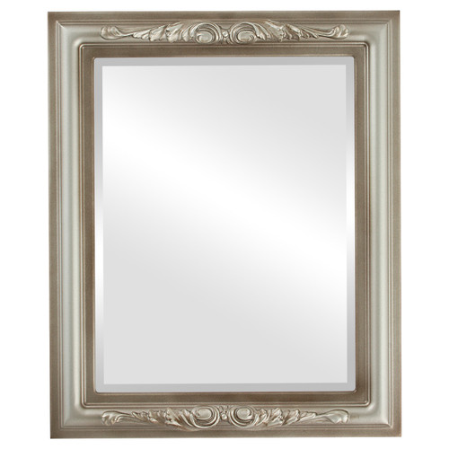 Beveled Mirror - Florence Rectangle Frame - Silver Shade