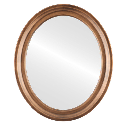 Flat Mirror - Newport Oval Frame - Sunset Gold