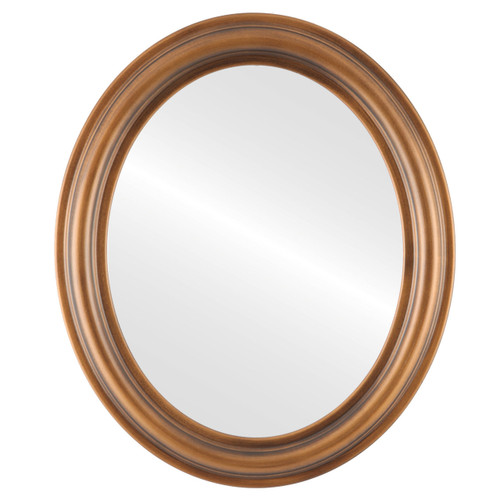 Flat Mirror - Philadelphia Oval Frame - Sunset Gold