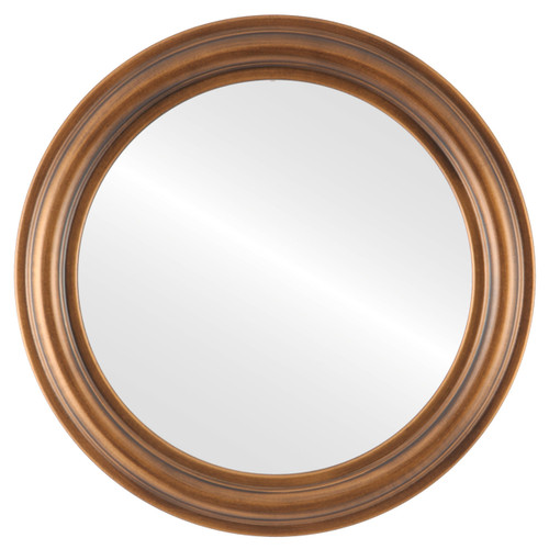 Flat Mirror - Philadelphia Circle Frame - Sunset Gold