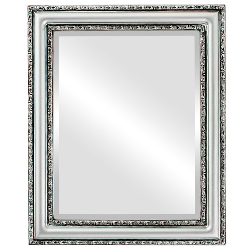 Beveled Mirror - Dorset Rectangle Frame - Silver Spray