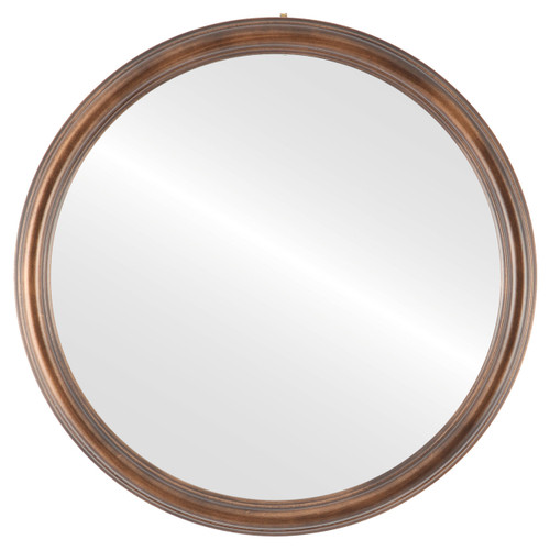 Flat Mirror - Saratoga Circle Frame - Sunset Gold