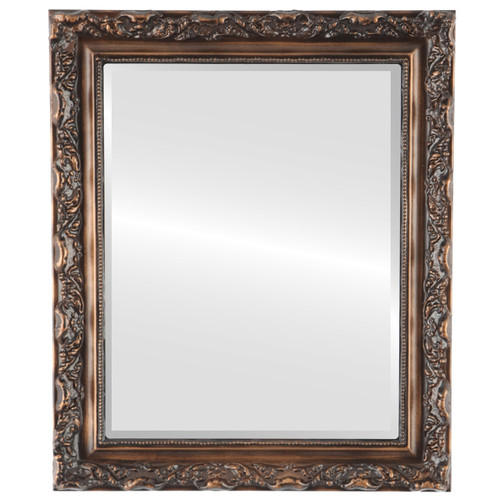 Beveled Mirror - Rome Rectangle Frame - Sunset Gold