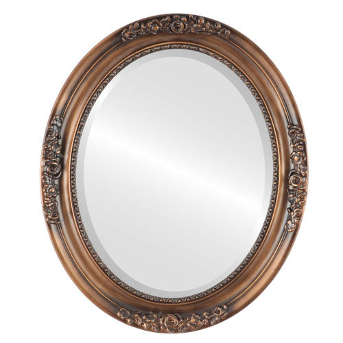 Beveled Mirror - Versailles Oval Frame - Sunset Gold