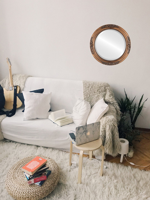 Vintage Gold Round Mirrors from $177 | Free Shipping