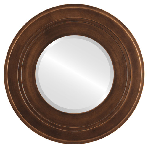 Beveled Mirror - Palomar Round Frame - Sunset Gold