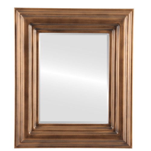 Beveled Mirror - Regalia Rectangle Frame - Sunset Gold