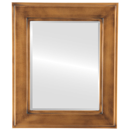 Beveled Mirror - Montreal Rectangle Frame - Sunset Gold