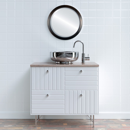 Lifestyle 2 - Regatta Framed Round Mirror - Rubbed Bronze Lifestyle 2 - Regatta Framed Round Mirror - Rubbed Bronze