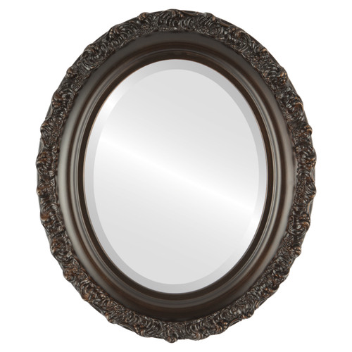 Beveled Mirror - Venice Oval Frame - Rubbed Bronze