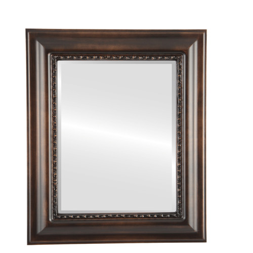 Beveled Mirror - Chicago Rectangle Frame - Rubbed Bronze