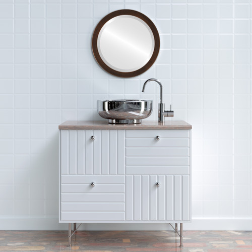 Lifestyle 2 - Vienna Framed Round Mirror - Rubbed Bronze Lifestyle 2 - Vienna Framed Round Mirror - Rubbed Bronze