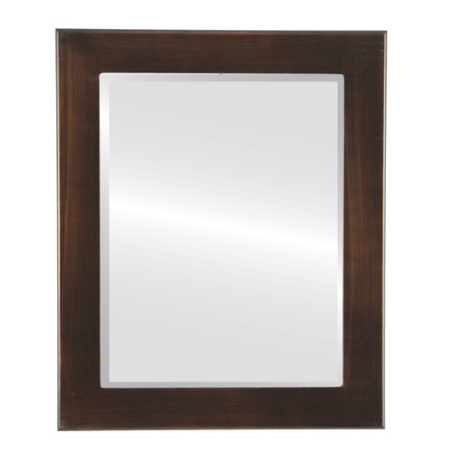 Beveled Mirror - Vienna Rectangle Frame - Rubbed Bronze