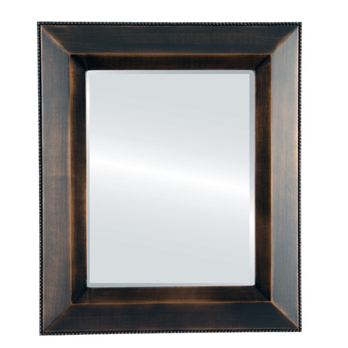 Beveled Mirror - LoRZardia Rectangle Frame - Rubbed Bronze