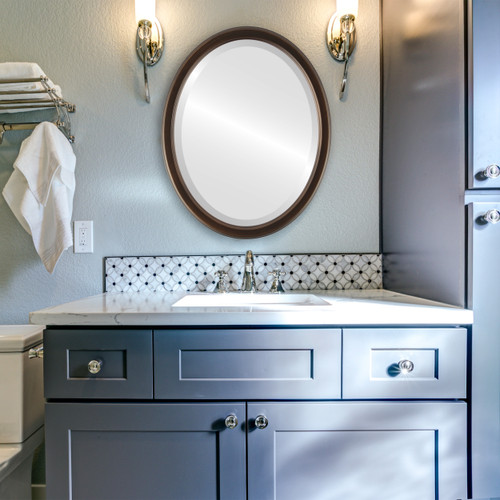 Lifestyle 2 - Toronto Framed Oval Mirror - Rubbed Bronze Lifestyle 2 - Toronto Framed Oval Mirror - Rubbed Bronze