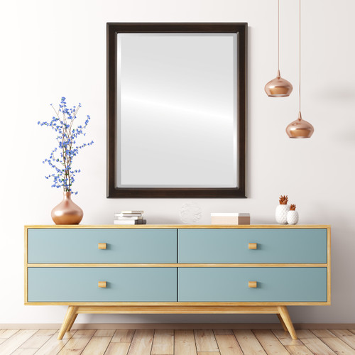 Lifestyle 2 - Toronto Framed Rectangle Mirror - Rubbed Bronze Lifestyle 2 - Toronto Framed Rectangle Mirror - Rubbed Bronze