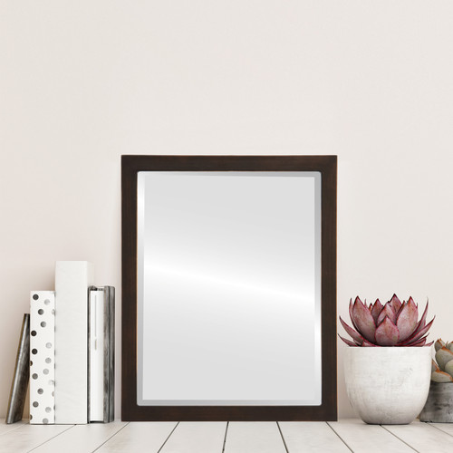 Lifestyle 1 - Manhattan Framed Rectangle Mirror - Rubbed Bronze Lifestyle 1 - Manhattan Framed Rectangle Mirror - Rubbed Bronze