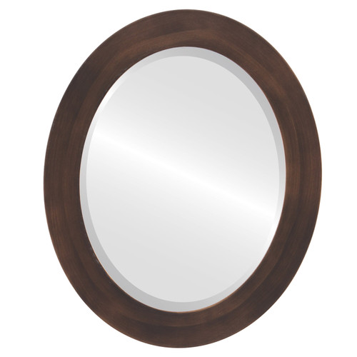 Beveled Mirror - Soho Oval Frame - Rubbed Bronze