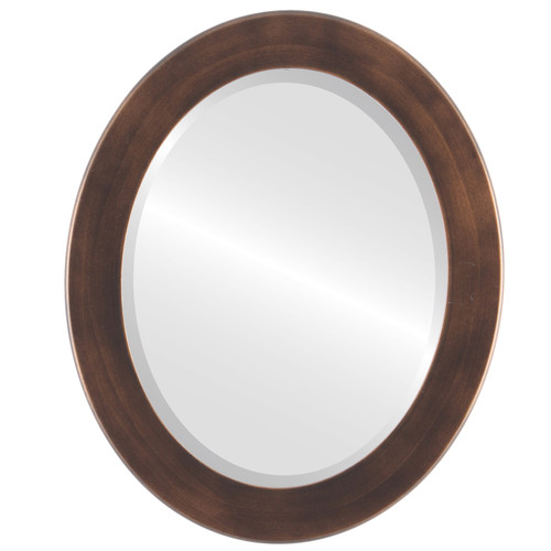 Beveled Mirror - Avenue Oval Frame - Rubbed Bronze