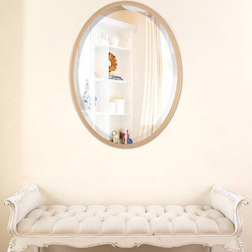 Lifestyle 2 - London Framed Oval Mirror - Gold Paint Lifestyle 2 - London Framed Oval Mirror - Gold Paint