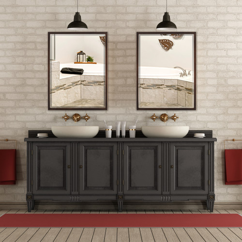 Lifestyle 2 - London Framed Rectangle Mirror - Rubbed Bronze Lifestyle 2 - London Framed Rectangle Mirror - Rubbed Bronze