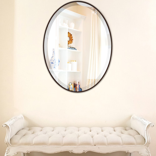 Lifestyle 2 - Singapore Framed Oval Mirror - Black Walnut Lifestyle 2 - Singapore Framed Oval Mirror - Black Walnut